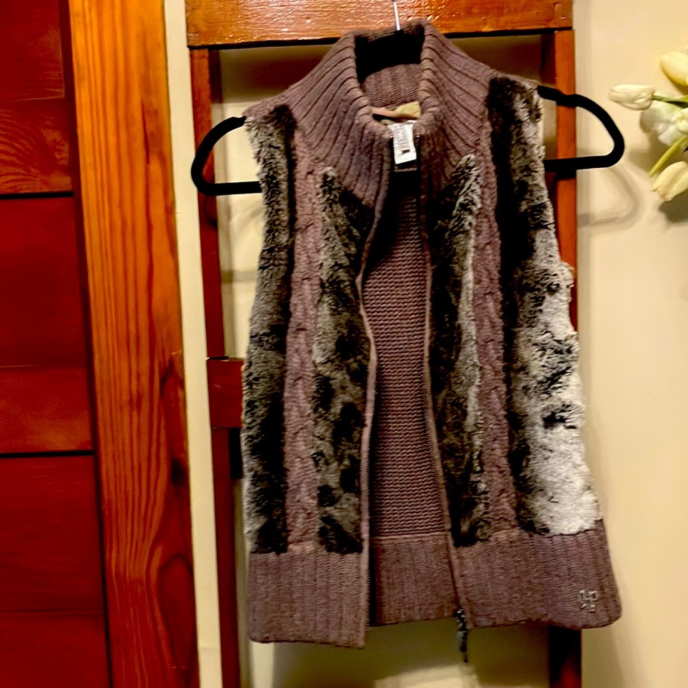 Rich looking faux fur vest.
